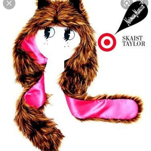 Skaist Taylor Faux Fur Fox Hat Norman Marcus Winter Head gear Designer - Picture 5 of 7